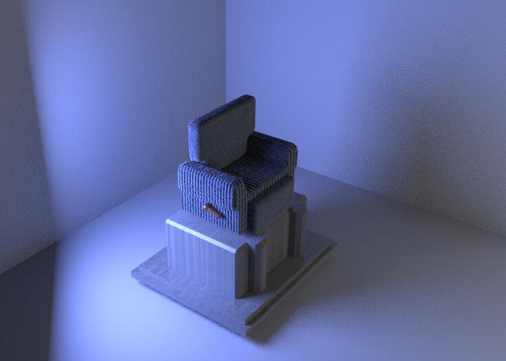 Recliner - modeled and rendered in Maya